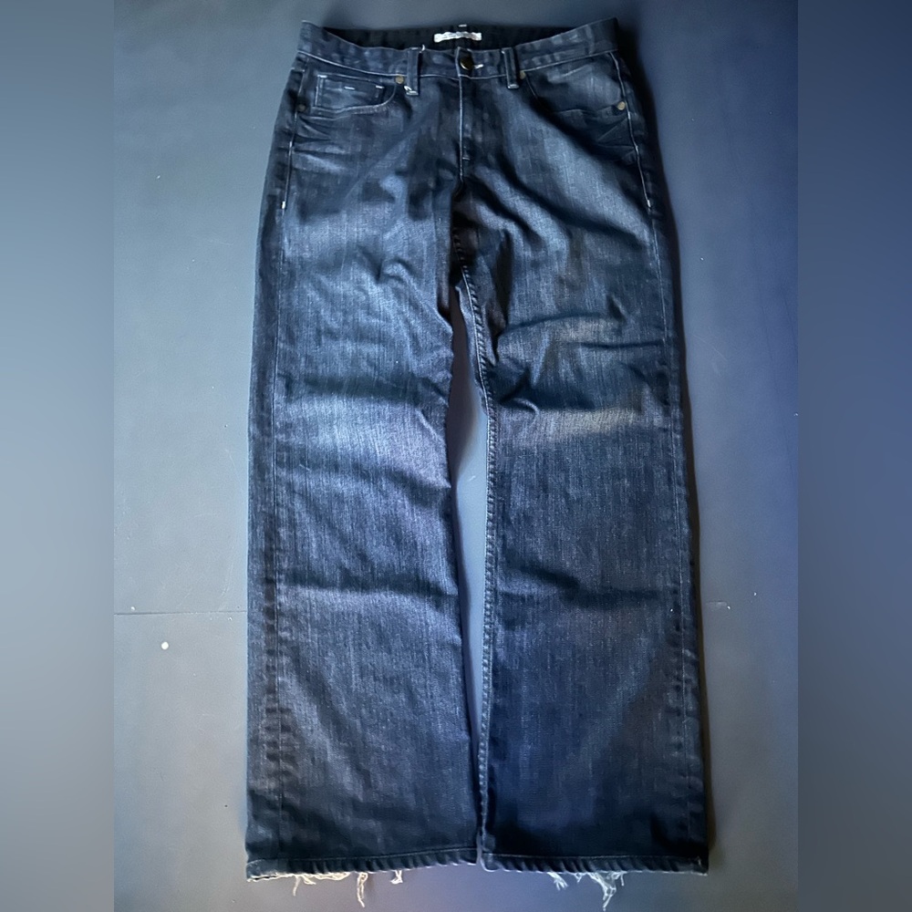 Baggy dark blue jeans